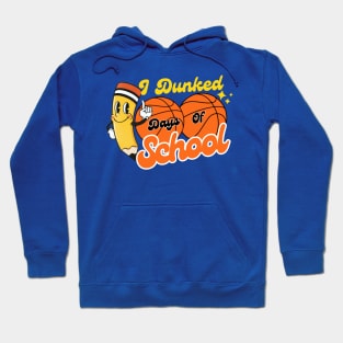 I Dunked 100 Days Of School Basketball Kids Funny Hoodie